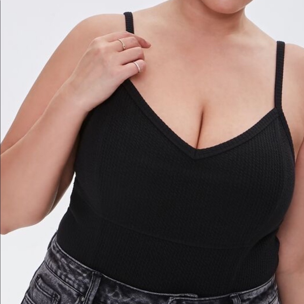 Plus Size Ribbed Knit Cami